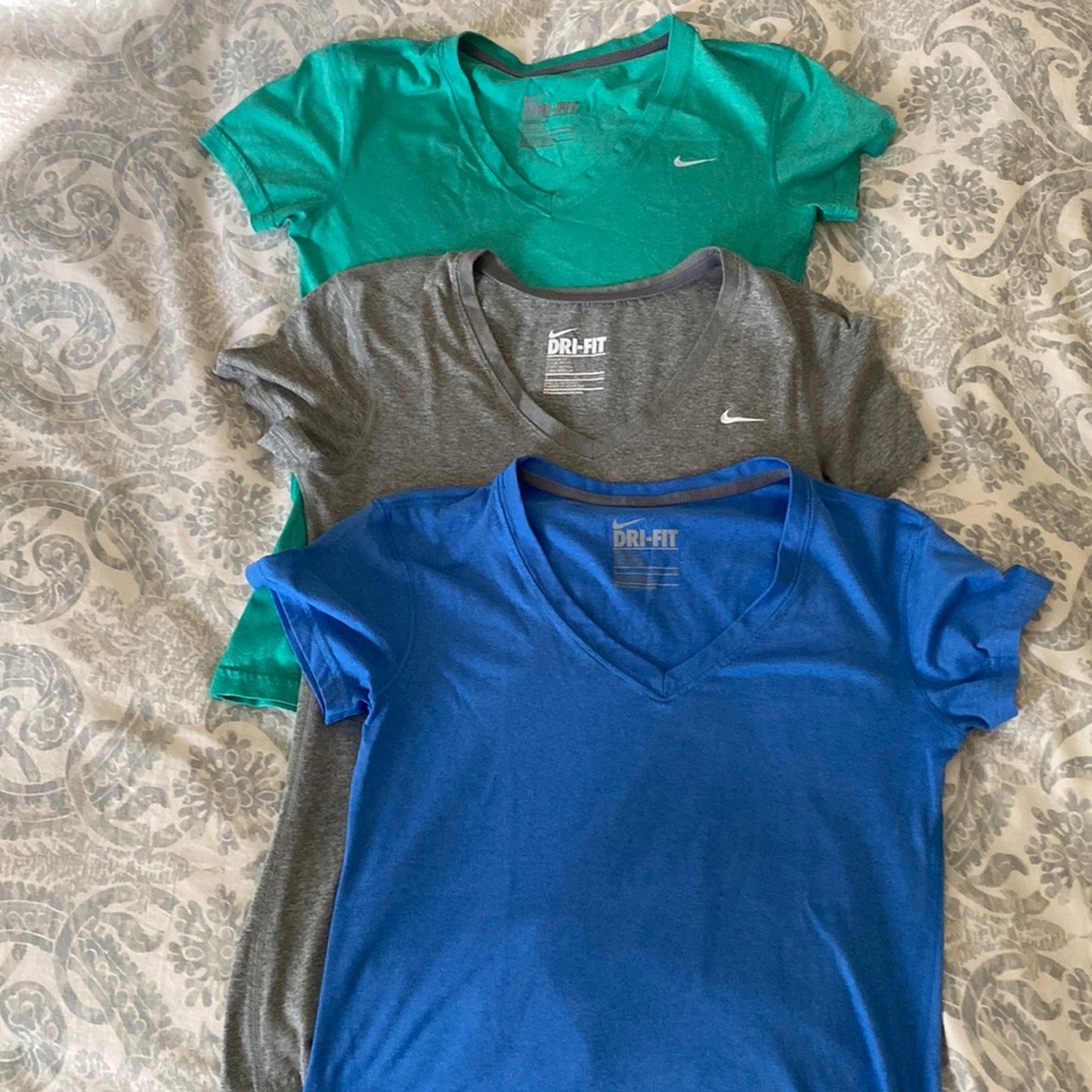 3 Nike dri-fit women’s shirts